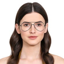 Load image into Gallery viewer, Black Aviator Full Rim Unisex Eyeglasses by Vincent Chase Essentials-131486