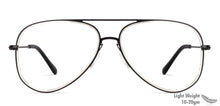 Load image into Gallery viewer, Black Aviator Full Rim Unisex Eyeglasses by Vincent Chase Essentials-131486