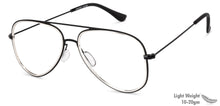 Load image into Gallery viewer, Black Aviator Full Rim Unisex Eyeglasses by Vincent Chase Essentials-131486