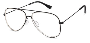 Black Aviator Full Rim Unisex Eyeglasses by Vincent Chase Essentials-131486