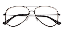 Load image into Gallery viewer, Black Aviator Full Rim Unisex Eyeglasses by Vincent Chase Essentials-131486
