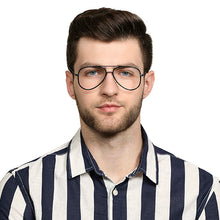 Load image into Gallery viewer, Blue Aviator Full Rim Unisex Eyeglasses by Vincent Chase VC-131488