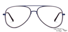 Load image into Gallery viewer, Blue Aviator Full Rim Unisex Eyeglasses by Vincent Chase VC-131488