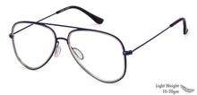 Load image into Gallery viewer, Blue Aviator Full Rim Unisex Eyeglasses by Vincent Chase VC-131488
