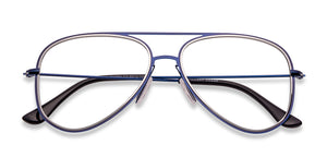 Blue Aviator Full Rim Unisex Eyeglasses by Vincent Chase VC-131488