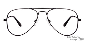 Black Aviator Full Rim Unisex Eyeglasses by Vincent Chase Online-131490