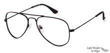 Load image into Gallery viewer, Black Aviator Full Rim Unisex Eyeglasses by Vincent Chase Online-131490