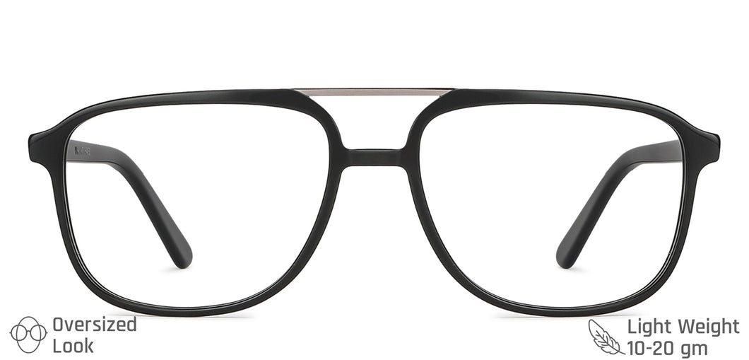 Black Square Full Rim Unisex Eyeglasses by Vincent Chase-131498