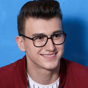 Blue Square Full Rim Medium Unisex Eyeglasses by Vincent Chase-131500
