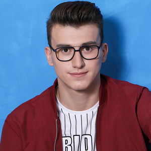 Blue Square Full Rim Medium Unisex Eyeglasses by Vincent Chase-131500