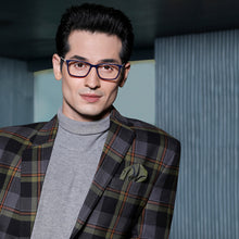 Load image into Gallery viewer, Blue Rectangle Full Rim Unisex Eyeglasses by Vincent Chase VC-131504