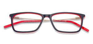 Blue Rectangle Full Rim Unisex Eyeglasses by Vincent Chase VC-131504
