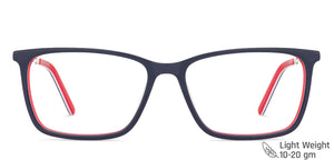 Blue Rectangle Full Rim Unisex Eyeglasses by Vincent Chase VC-131504