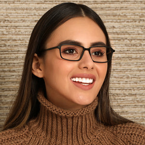 Black Rectangle Full Rim Unisex Eyeglasses by Vincent Chase Online-131508