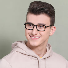 Load image into Gallery viewer, Black Rectangle Full Rim Unisex Eyeglasses by Vincent Chase Online-131508