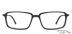 Black Rectangle Full Rim Unisex Eyeglasses by Vincent Chase Online-131508