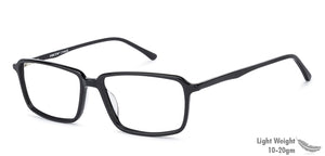 Black Rectangle Full Rim Unisex Eyeglasses by Vincent Chase Online-131508