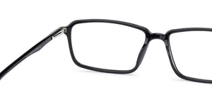 Black Rectangle Full Rim Unisex Eyeglasses by Vincent Chase Online-131508