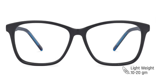 Black Rectangle Full Rim Extra Narrow Unisex Eyeglasses by Vincent Chase-131511