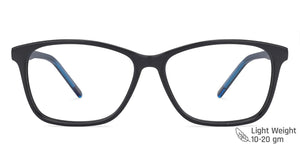Black Rectangle Full Rim Extra Narrow Unisex Eyeglasses by Vincent Chase-131511