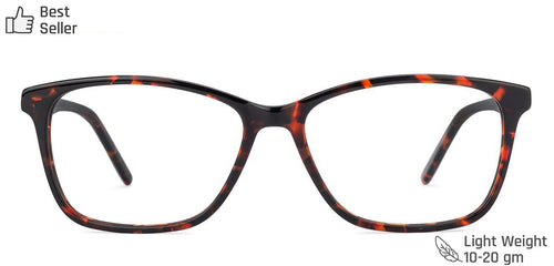 Tortoise Rectangle Full Rim Extra Narrow Unisex Eyeglasses by Vincent Chase-131512