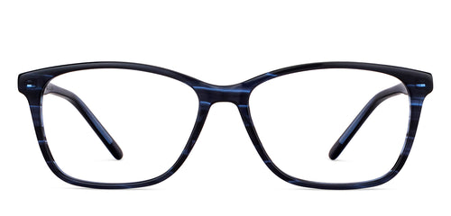 Blue Rectangle Full Rim Unisex Eyeglasses by Vincent Chase-149319