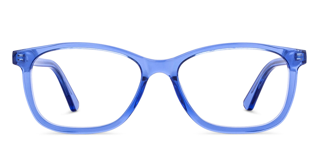 Blue Rectangle Full Rim Unisex Eyeglasses by Vincent Chase-149524