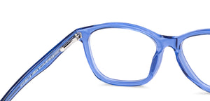 Blue Rectangle Full Rim Unisex Eyeglasses by Vincent Chase-149524