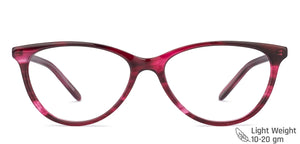 Pink Cat Eye Full Rim Narrow Women Eyeglasses by Vincent Chase-131518