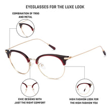 Load image into Gallery viewer, Red Round Full Rim Women Eyeglasses by Vincent Chase Online-131809