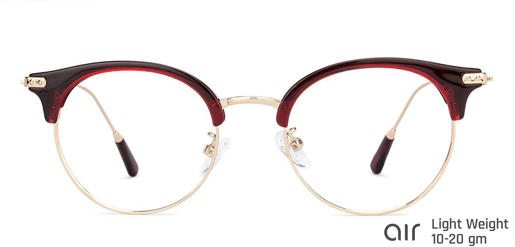 Red Round Full Rim Women Eyeglasses by Vincent Chase Online-131809