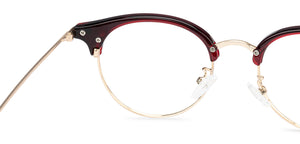 Red Round Full Rim Women Eyeglasses by Vincent Chase Online-131809