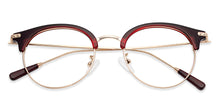 Load image into Gallery viewer, Red Round Full Rim Women Eyeglasses by Vincent Chase Online-131809