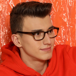 Brown Rectangle Full Rim Unisex Eyeglasses by Vincent Chase Online-131928