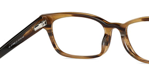 Brown Rectangle Full Rim Unisex Eyeglasses by Vincent Chase Online-131928