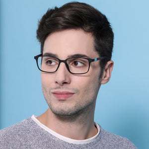Black Rectangle Full Rim Unisex Eyeglasses by Lenskart Air Online-131936
