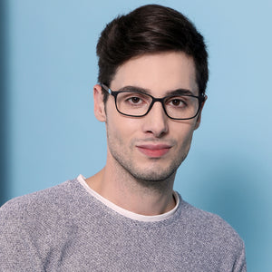 Black Rectangle Full Rim Unisex Eyeglasses by Lenskart Air Online-131936