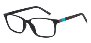Black Rectangle Full Rim Unisex Eyeglasses by Lenskart Air Online-131936