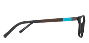 Black Rectangle Full Rim Unisex Eyeglasses by Lenskart Air Online-131936
