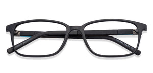 Black Rectangle Full Rim Unisex Eyeglasses by Lenskart Air Online-131936