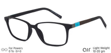 Load image into Gallery viewer, Black Rectangle Full Rim Unisex Eyeglasses by Lenskart Air Online-131936