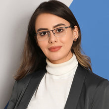 Load image into Gallery viewer, Black Rectangle Half Rim Unisex Eyeglasses by Lenskart Air Online-131950
