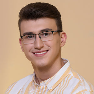 Black Rectangle Half Rim Unisex Eyeglasses by Lenskart Air Online-131950