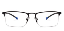 Load image into Gallery viewer, Black Rectangle Half Rim Unisex Eyeglasses by Lenskart Air Online-131950