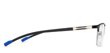 Load image into Gallery viewer, Black Rectangle Half Rim Unisex Eyeglasses by Lenskart Air Online-131950