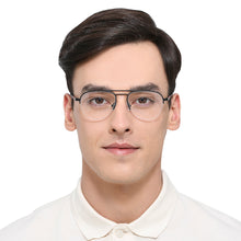 Load image into Gallery viewer, Black Aviator Half Rim Unisex Eyeglasses by Vincent Chase Essentials-131962