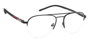 Black Aviator Half Rim Unisex Eyeglasses by Vincent Chase Essentials-131962