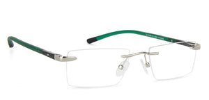 Silver Rectangle Rimless Unisex Eyeglasses by Lenskart Air Online-138551