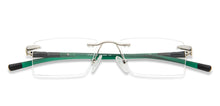 Load image into Gallery viewer, Silver Rectangle Rimless Unisex Eyeglasses by Lenskart Air Online-138551