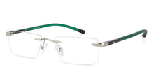 Load image into Gallery viewer, Silver Rectangle Rimless Unisex Eyeglasses by Lenskart Air Online-138551
